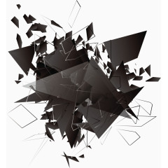 不规则黑色炫酷几何图形