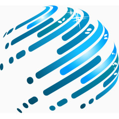 蓝色几何圆球侧面