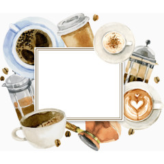 餐饮工具文装饰文字框