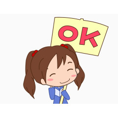 拿OK牌子的女生