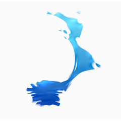 蓝色渐变水彩效果