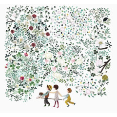 森林系素描 卡通手绘树枝底纹