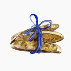 矢量水彩绘咖啡元素