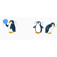 热的冒汗的企鹅