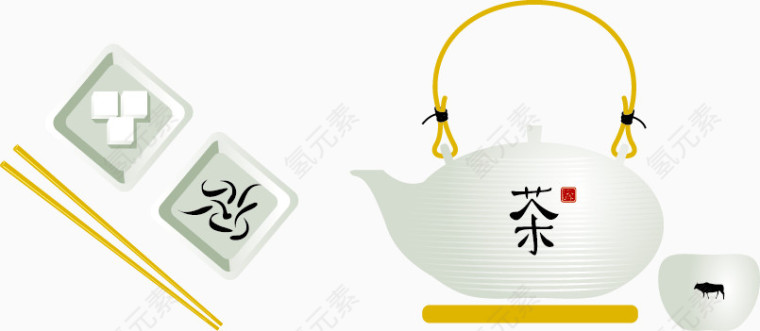 手绘茶壶