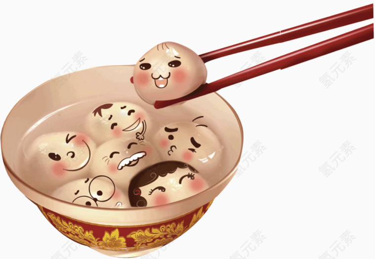 卡通汤圆