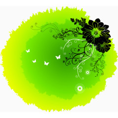 绿色墨迹对话框