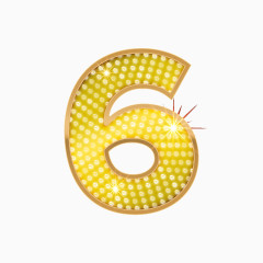 金色闪光数字艺术字