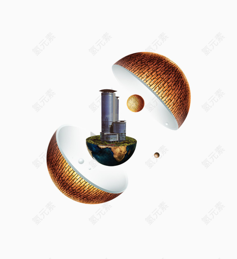 创意球体中的楼盘