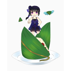 站在粽子上的女孩