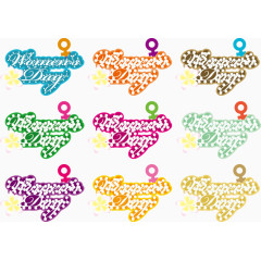 妇女节字体元素