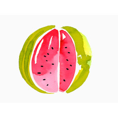 手绘西瓜