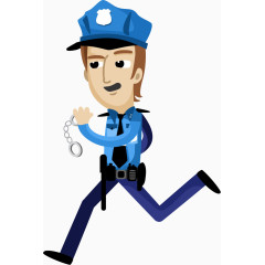 拿着手铐的警察