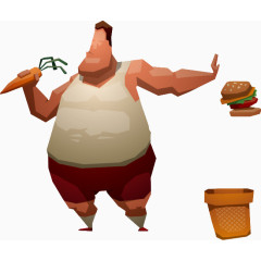 吃蔬菜的减肥者