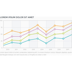 PPT元素折线趋势图矢量手绘