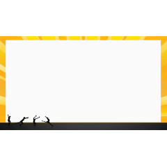 各种姿势的人PPT背景