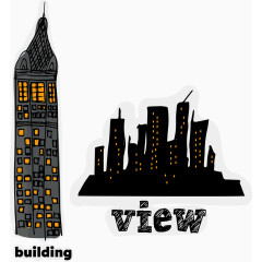 矢量城市你插画