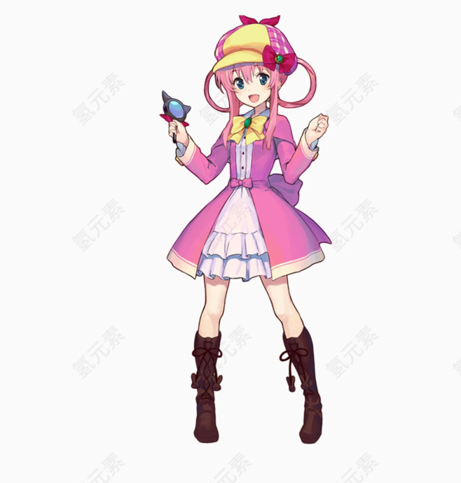 可爱的卡通女孩素材