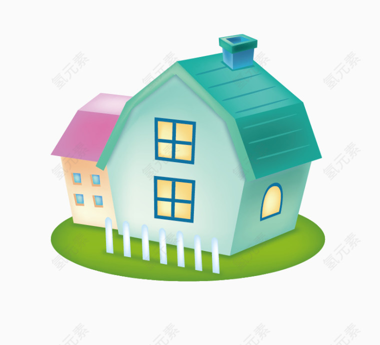 卡通立体城市建筑