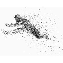 跨栏运动人体点状图