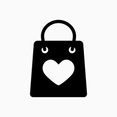 心形购物袋图标