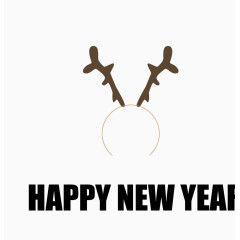 新年快乐卡通素材矢量图