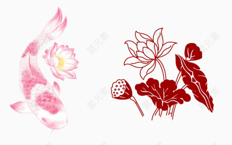 粉色荷花