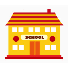 手绘卡通学校 