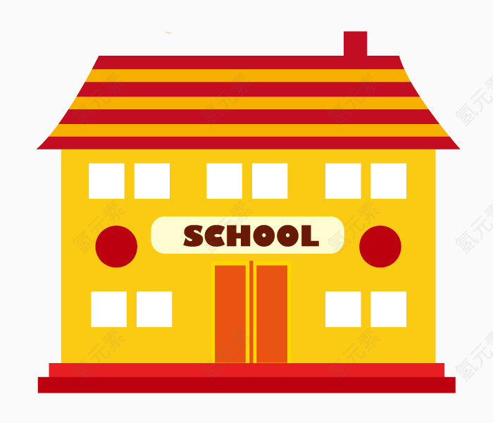 手绘卡通学校 
