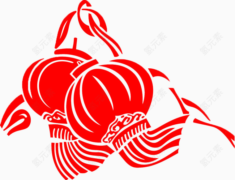 红色灯笼免抠素材