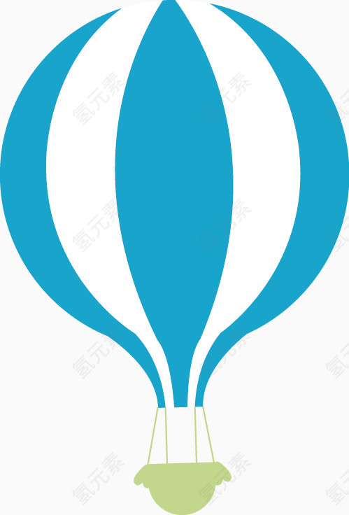 蓝色热汽球