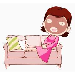 坐着补水的美女