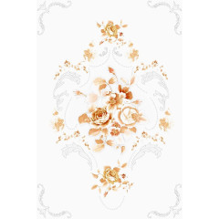 一幅素雅橙黄色鲜花图