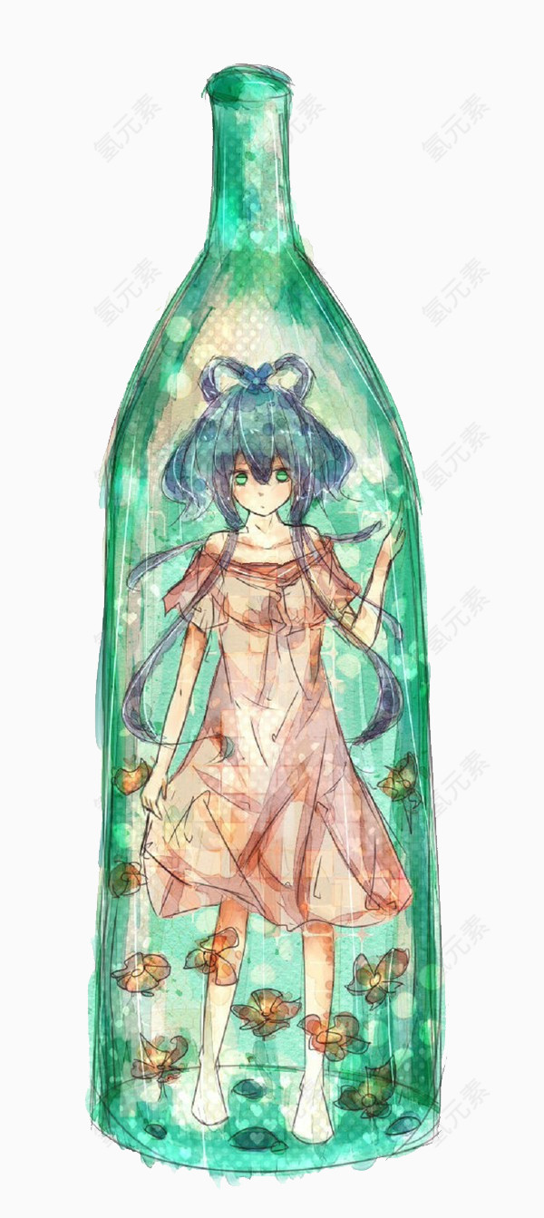 手绘卡通女孩