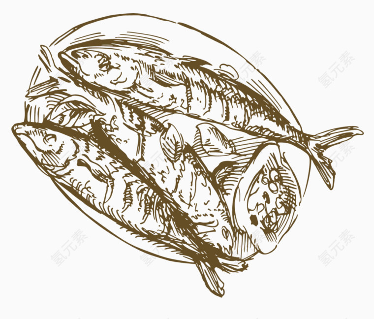 手绘煎鱼