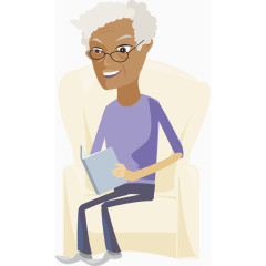 国外卡通扁平化老人