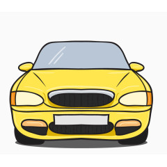 卡通黄色汽车