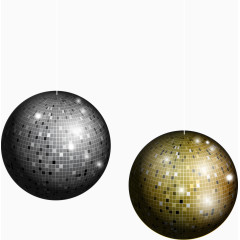 矢量迪斯高闪光球元素