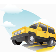 的士水彩图标元素