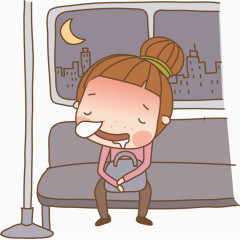 累的卡通人物装饰元素