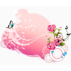 蝴蝶花墨迹标签