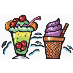 甜品甜食冰淇淋奶茶