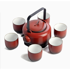 红色古典茶具整套茶具