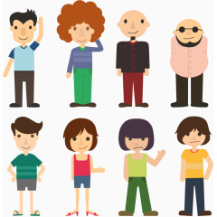 Q版创意商务卡通人物