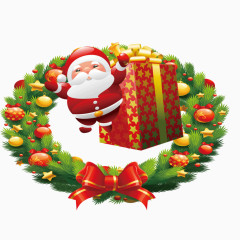 圣诞节 节日元素 圣诞老人 礼物