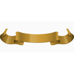 标题栏金色渐变丝带矢量