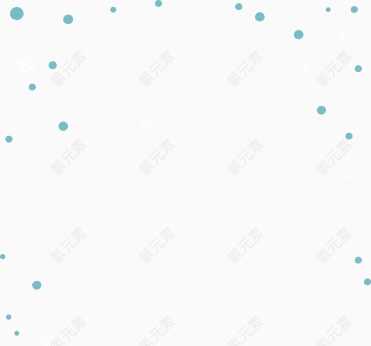 矢量创意设计蓝色圣诞雪花图