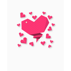 感恩节创意立体折纸心