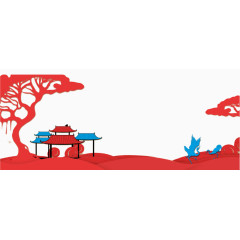 日式卡通林间小屋