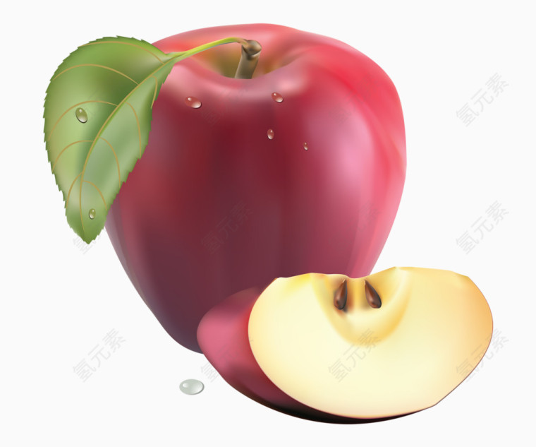 手绘水果苹果蔬果